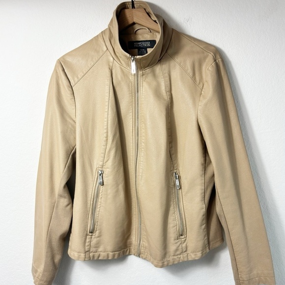 KENNETH COLE REACTION WOMEN XL BEIGE LONG SLEEVE ZIP UP JACKET - Picture 1 of 7